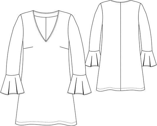 V-Ausschnitt Kleid Nora