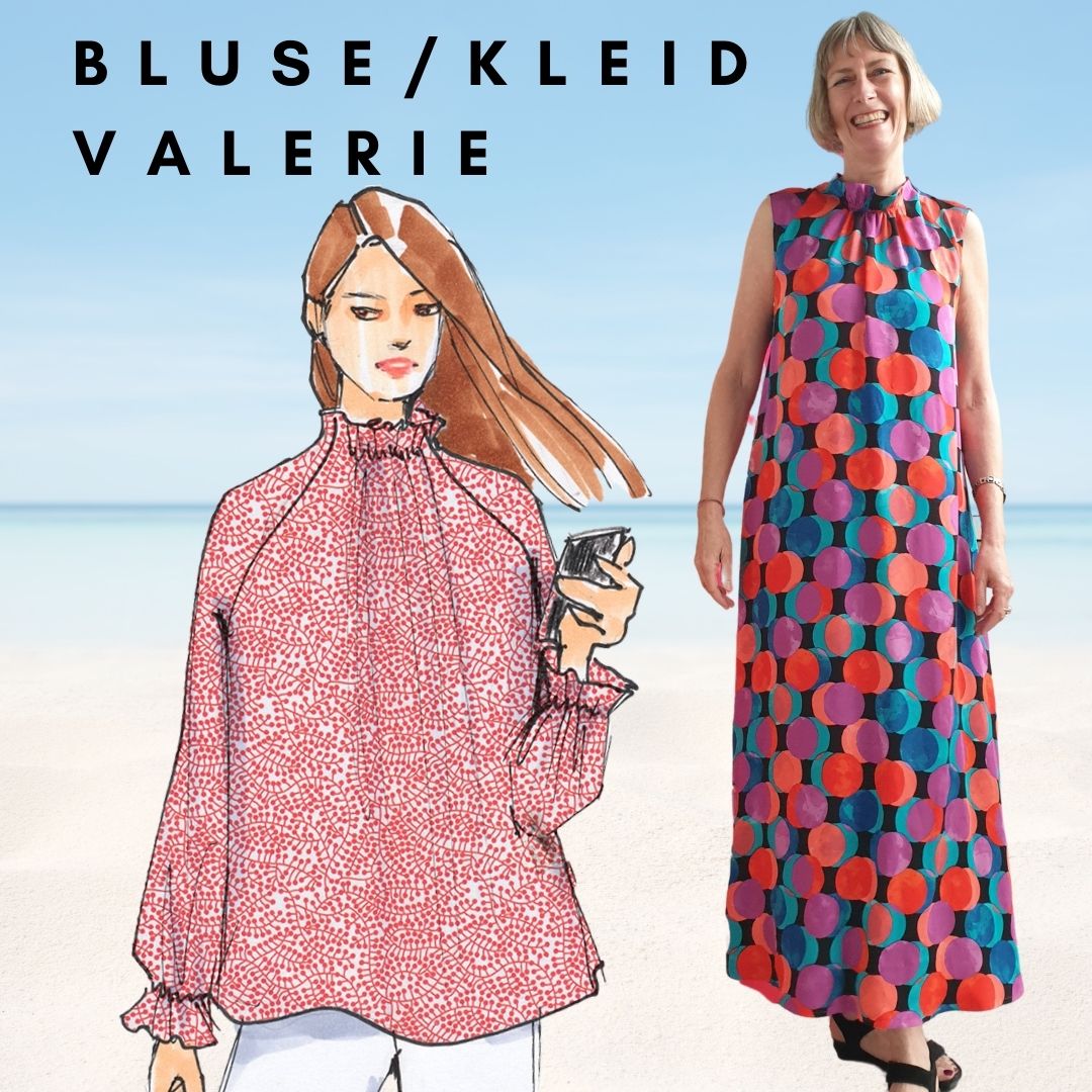 Bluse Valerie - Schnittmuster mit Patternhack zum Sommerkleid