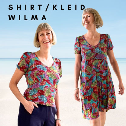 Shirt Wilma - Schnittmuster mit Patternhack zum Sommerkleid