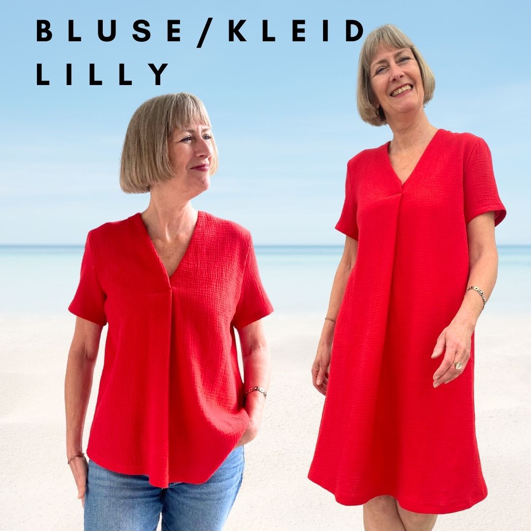 Bluse Lilly - Schnittmuster mit Patternhack zum Sommerkleid