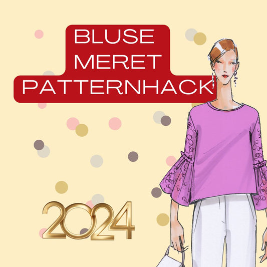 Bluse Meret - Schnittmuster mit Patternhack zum Sommerkleid