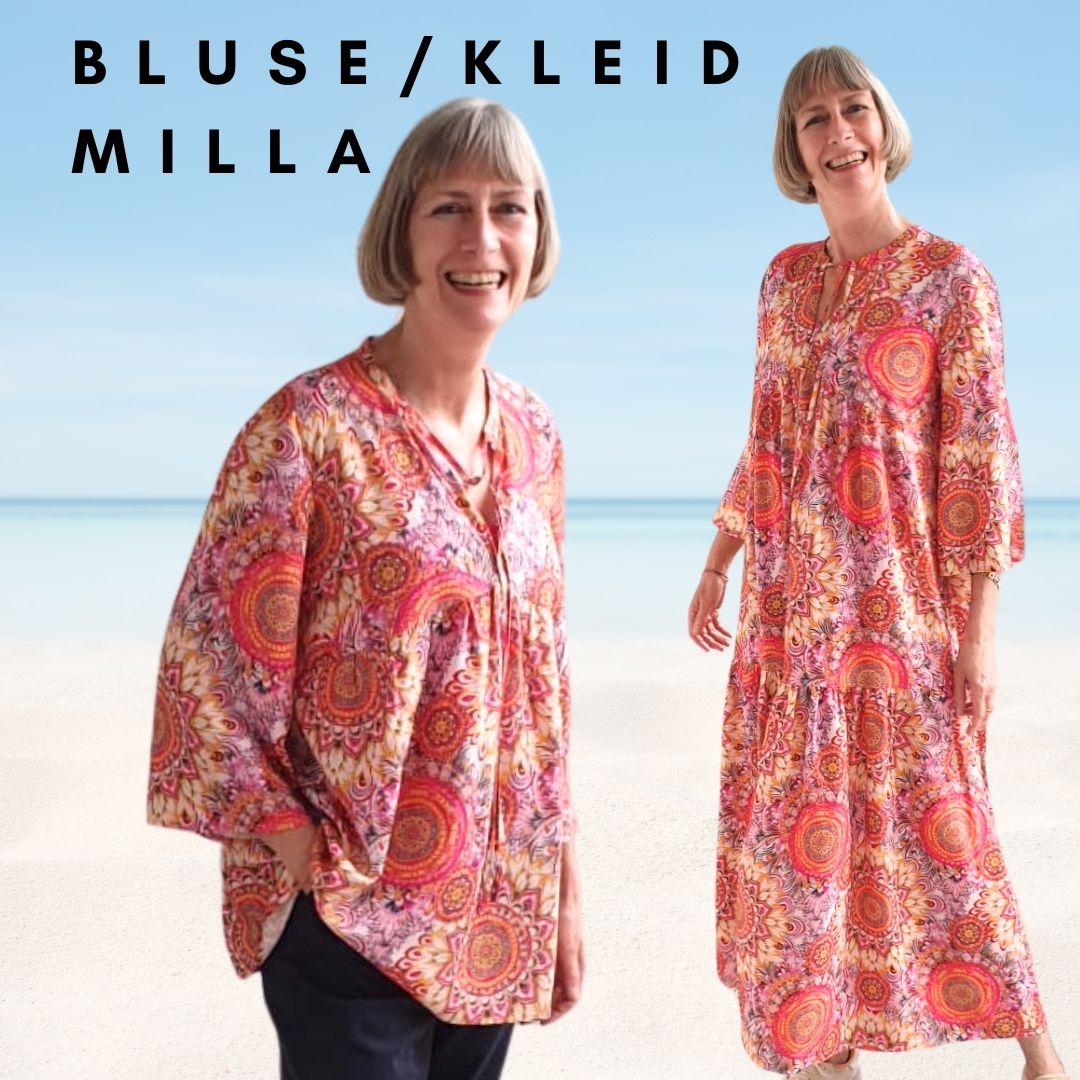 Boho Bluse Milla - Schnittmuster mit Patternhack zum Sommerkleid