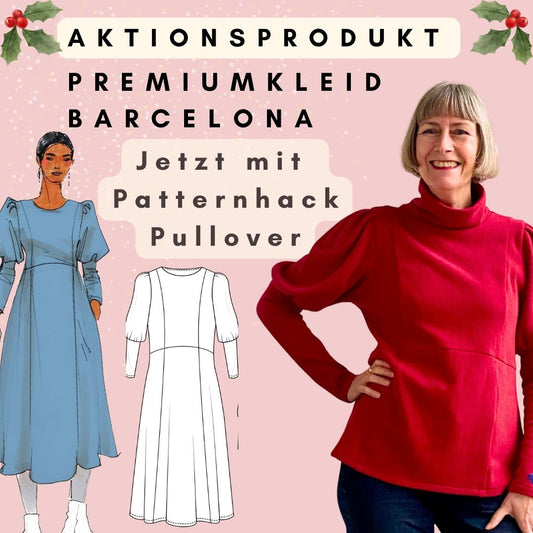 Premium Kleid Barcelona - mit Patternhack zum Pulli