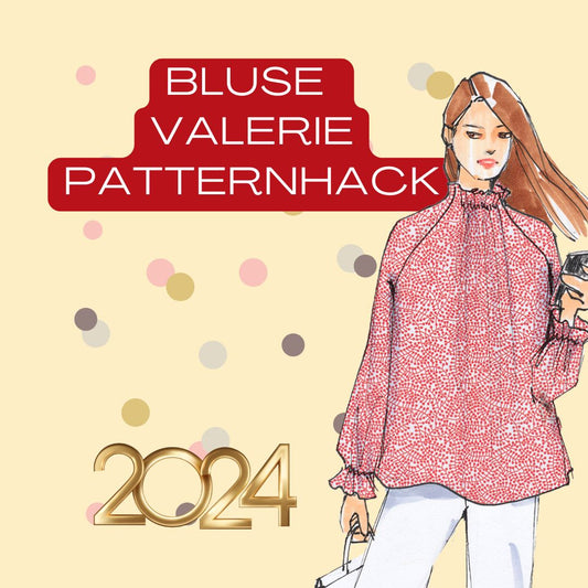 Bluse Valerie - Schnittmuster mit Patternhack zum Sommerkleid