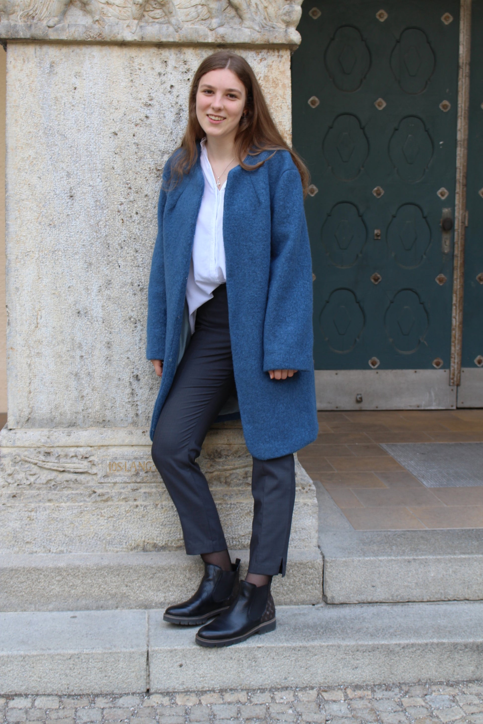 Bouclé Mantel Damen Roter Mantel Herbst Kurzmantel Lara Ebook